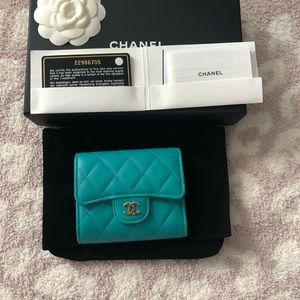 SOLD!! Chanel trifold wallet